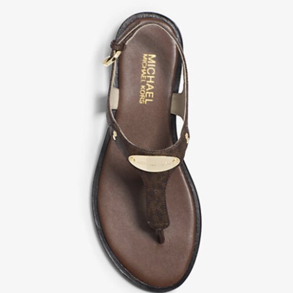 Michael Kors Logo Plaque Sandal - Picture 1 of 16